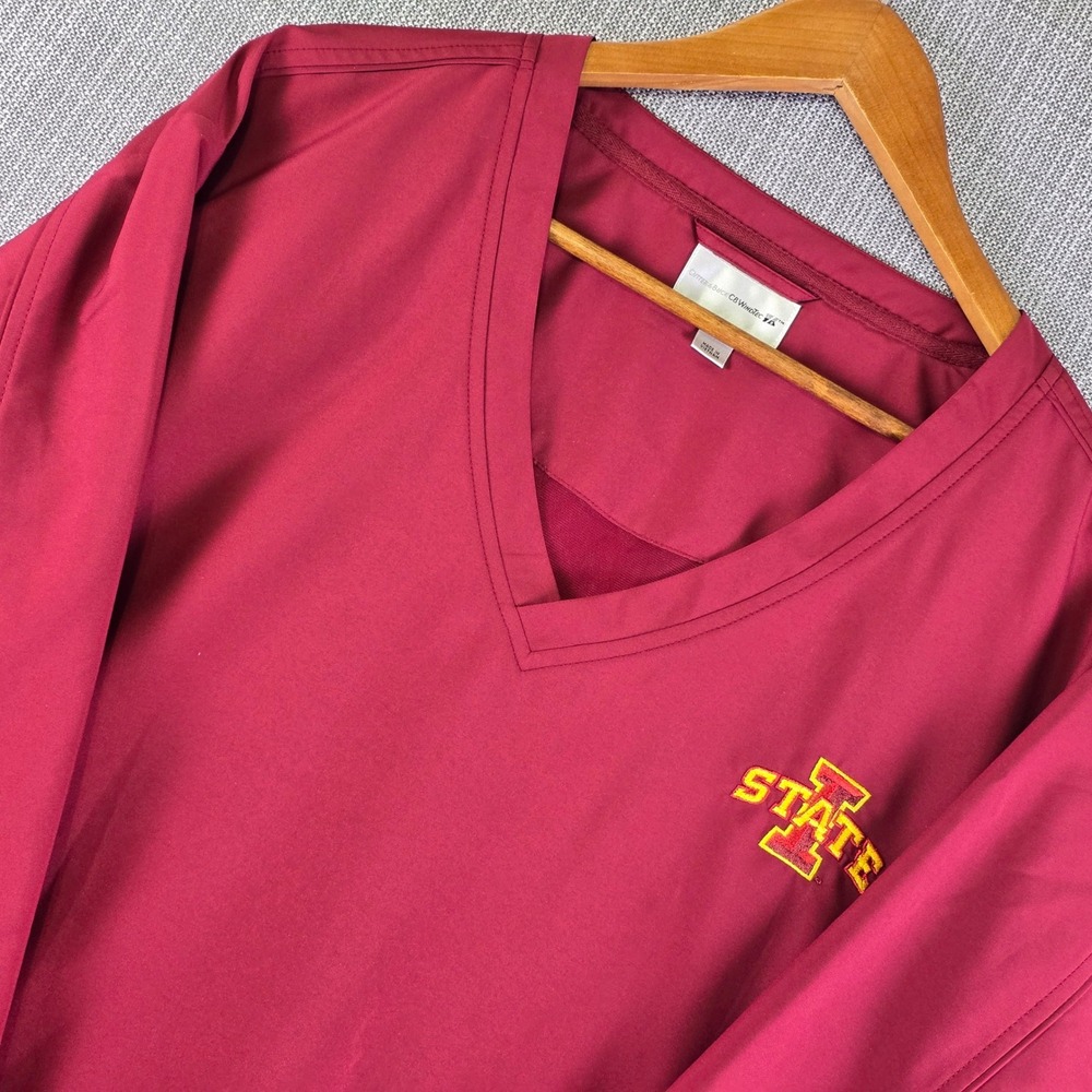 Iowa State Cyclones x Cutter & Buck Jacket Mens L Cardinal Red Pullover V-Neck